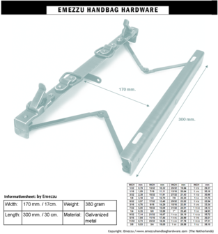 Gladstone bag frame 30 cm. type B