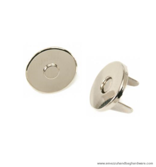 Magnetic snap closure thin nickel &Oslash;14x2 mm.