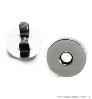 Magnetic snap closure nickel &Oslash;18x3 mm.
