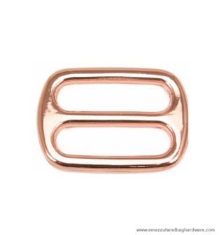 Slider metal pink gold 36X26 /26 mm.