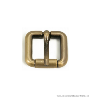 Roller buckle Brass brushed 32X30 /20 mm.