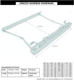 Gladstone bag frame 27 cm. type B