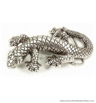 Buckle Gekkota old nickel 120X60 /40 mm.