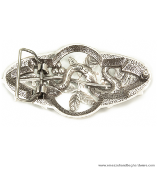 Buckle Serpente old nickel 120X65 /40 mm.