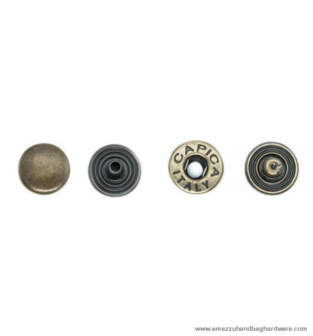 Snap Fasteners antique brass &Oslash; 17 mm.