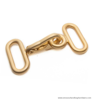 Snap hook gold matt brushed 92X46/35 mm.