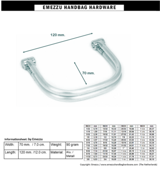 Internal tubular frame 12 cm.