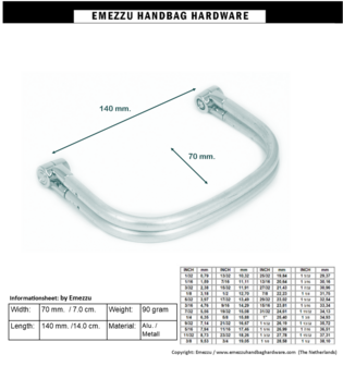 Internal tubular frame 14 cm.