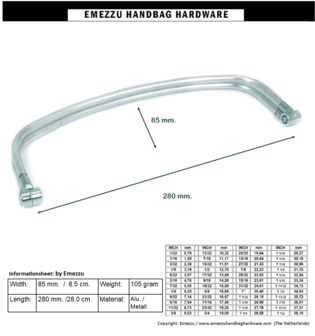 Internal tubular frame 28 cm.