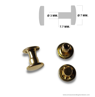 Jiffy/Rivets 33/7.7 mm. Gold