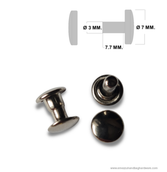 Jiffy/Rivets 33/7.7 mm. Nickel