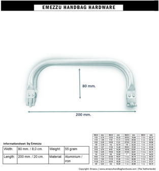 Internal tubular frame 20 cm.