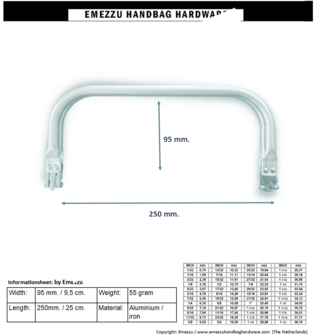 Internal tubular frame 25 cm.