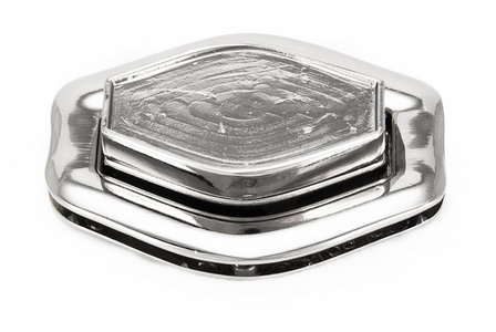 Customizable twist lock nickel 54X38 mm.