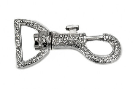 Snap hook strass 68X33 /25 mm.