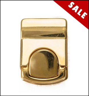 Purse tongue lock gold 35X25 mm.