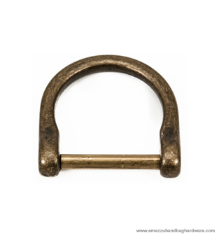 D-ring antique brass 37X36 mm. / 28 mm.