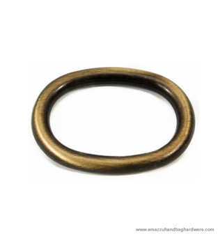 Ring oval Brass brushed 52X38 mm. / 40 mm.