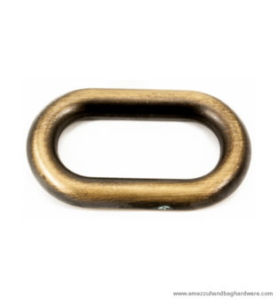 Oval ring brushed brass 42X25 mm. / 30 mm.