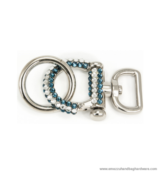 Snap hook strass 70X43/25 mm.