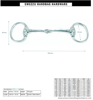 Attachment strass 200X60/ 49 mm.