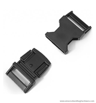 Side release buckle matt black 58X31 /25 mm.