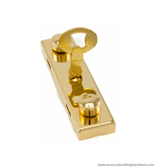 Bag frame lock gold 66X16 mm.