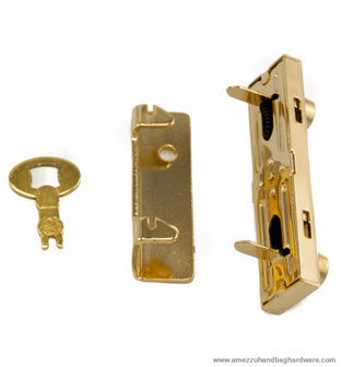 Bag frame lock gold 66X16 mm.