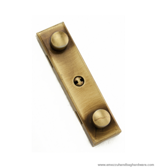 Bag frame lock brushed brass 66X16 mm.