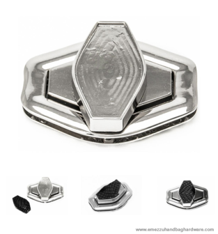 Customizable twist lock nickel 54X38 mm.