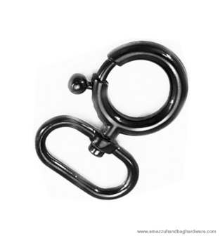 Swivel hook black nickel 47X29/16 mm.
