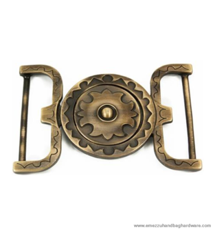 Buckle Antique brass 107X73/58 mm. 