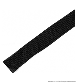 Webbing black 25 mm.