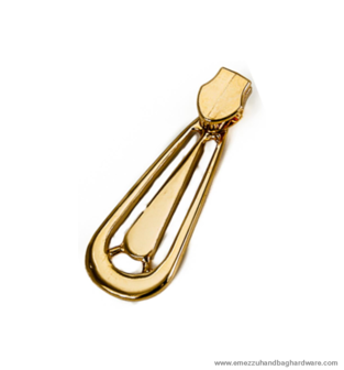 Zipper slider gold 48X20 mm./ 6 mm.