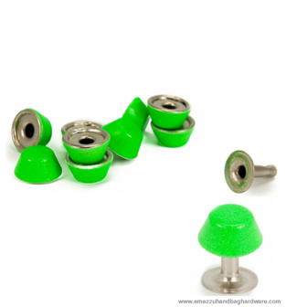 Fluo rivet green  11 mm. X &Oslash; 11 mm.