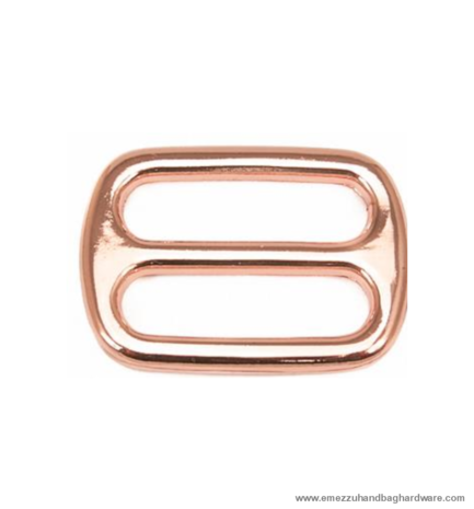 Slider metal pink gold 36X26 /26 mm.