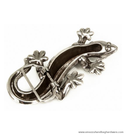 Buckle Gekkota old nickel 120X60 /40 mm.