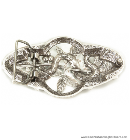 Buckle Serpente old nickel 120X65 /40 mm.