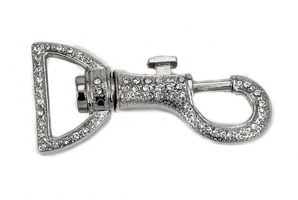 Snap hook strass 68X33 /25 mm.