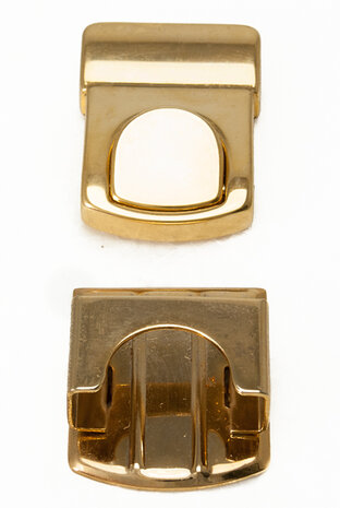Purse tongue lock gold 35X25 mm.