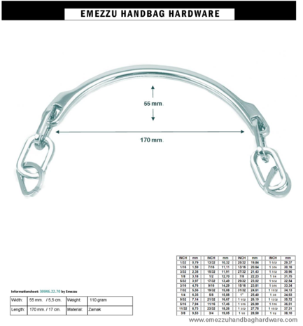 Handle 170 mm.