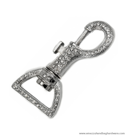 Snap hook strass 68X33 /25 mm.
