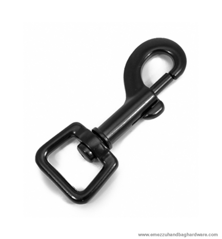 Swivel hook matt black 65X25 /17 mm.