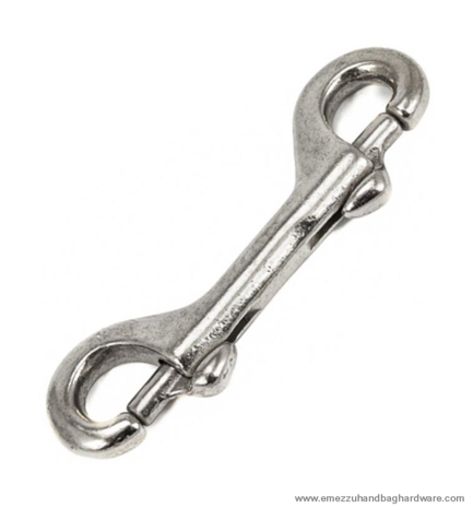 Double snap hook nickel 90X22 /10 mm.