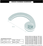 Handbag turn lock 80 mm.