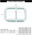 Roller buckle 50X35 /41 mm.