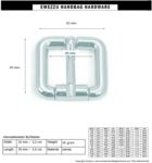 Roller buckle 32X30 /20 mm.