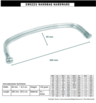 Tubular frame met scharnieren 28 cm.
