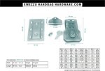 Cheney Briefcase lock 80X51 mm.