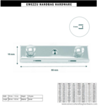 Bag frame lock 66X16 mm.